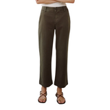 Saige Wide Leg Crop Forest Army