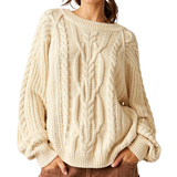 Frankie Cable Sweater ButterCream