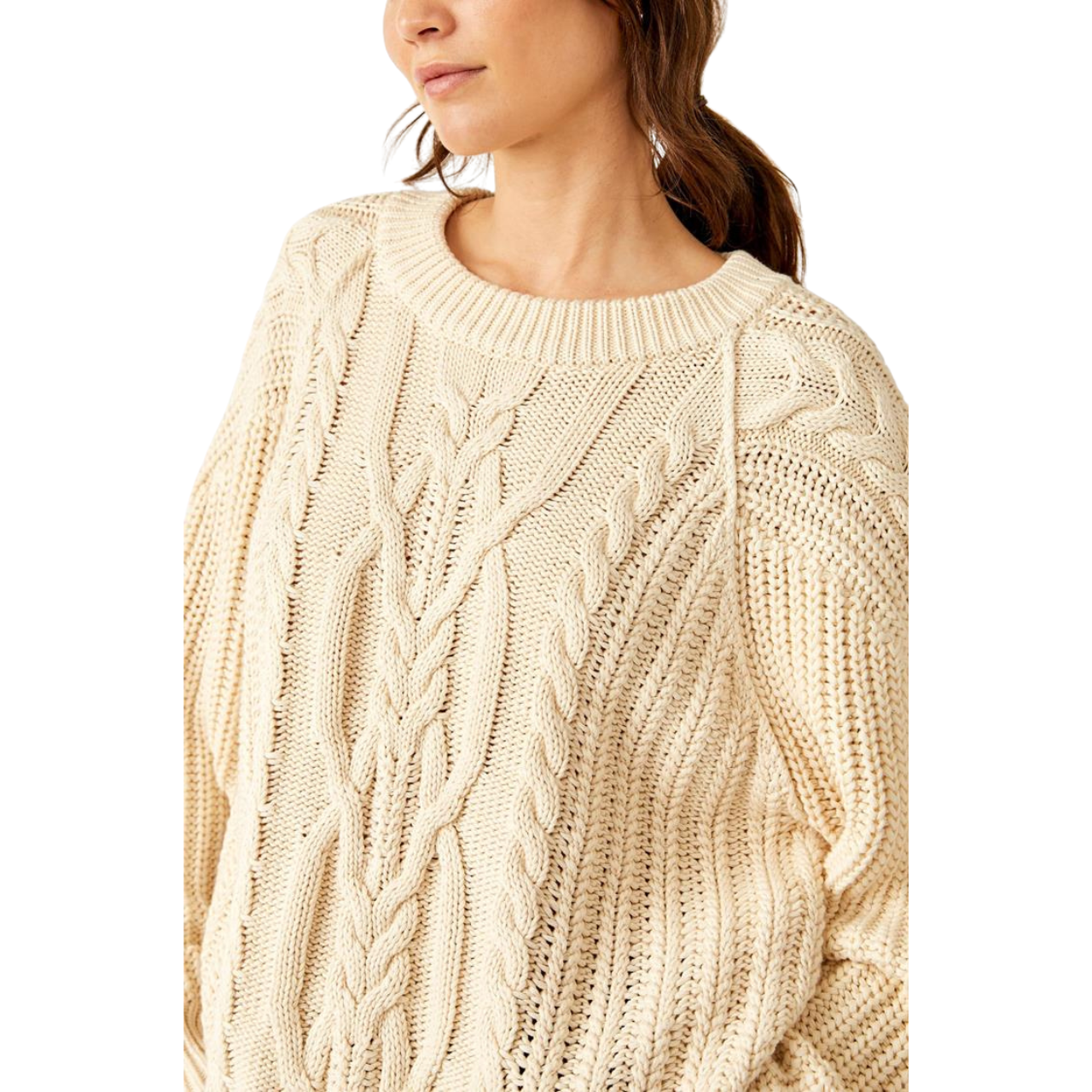 Frankie Cable Sweater ButterCream