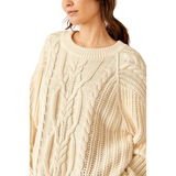 Frankie Cable Sweater ButterCream