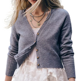 School Girl Cardigan Charcoal