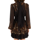 Garden Black Long Sleeve Mini Dress