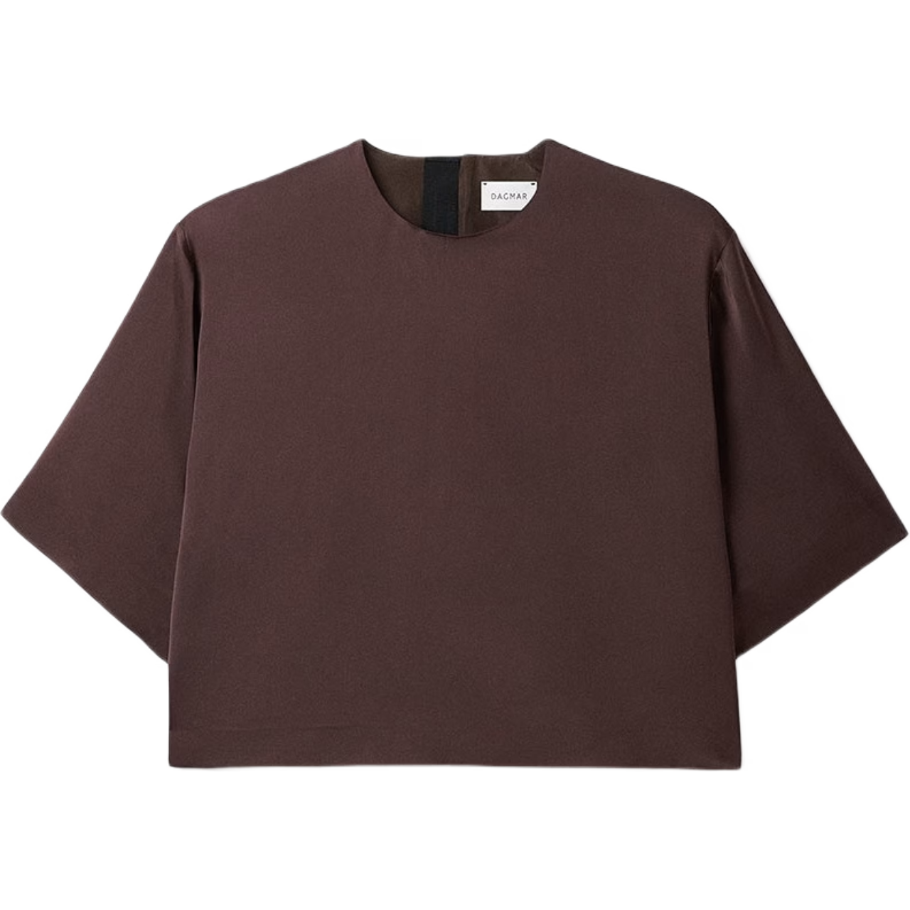 Woven Fluid T Shirt Brown