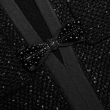 Black Sequin Knit Top