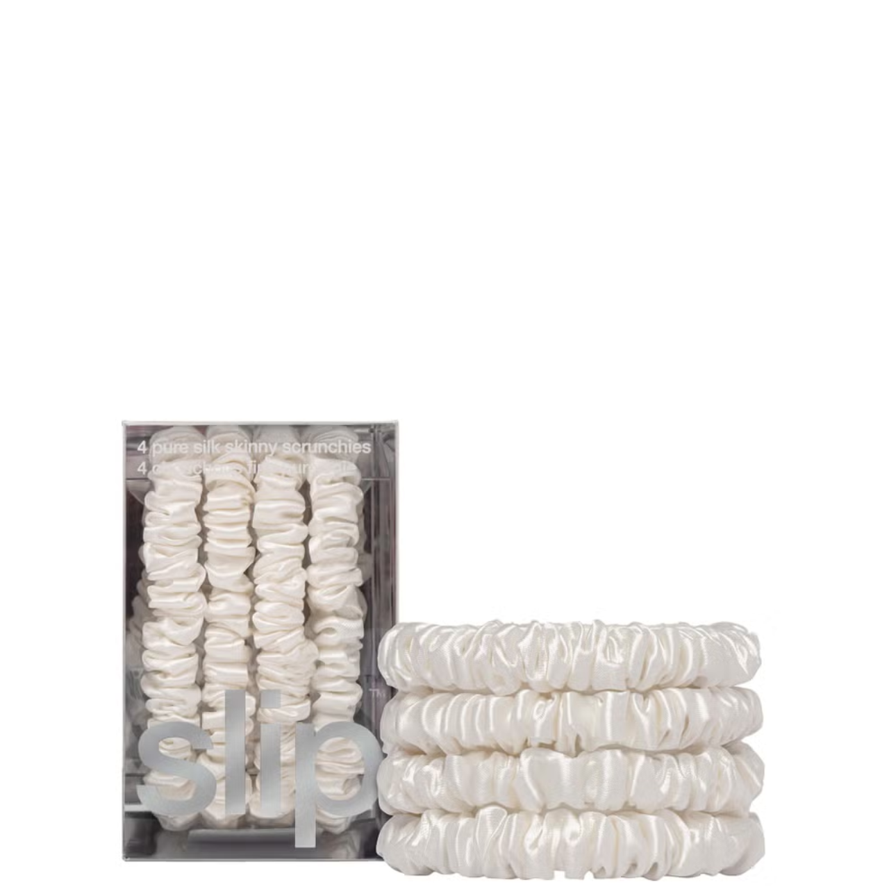 Skinny Scrunchies- Set of 4 White