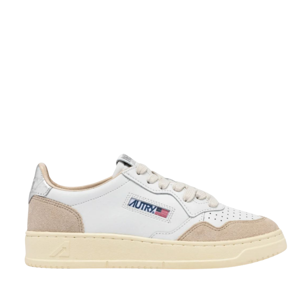 Medalist White and Silver Trainers