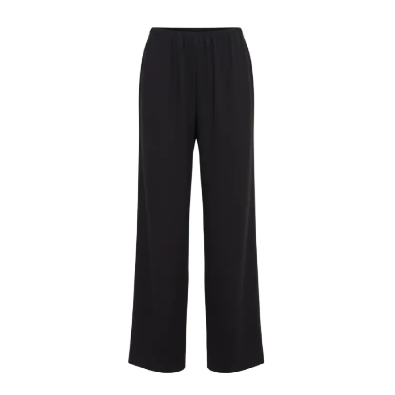 Fluid Crepe Trousers Black