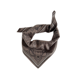 Paisley Scarf Taupe Black White