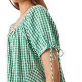 Farley Gingham Tunic Green