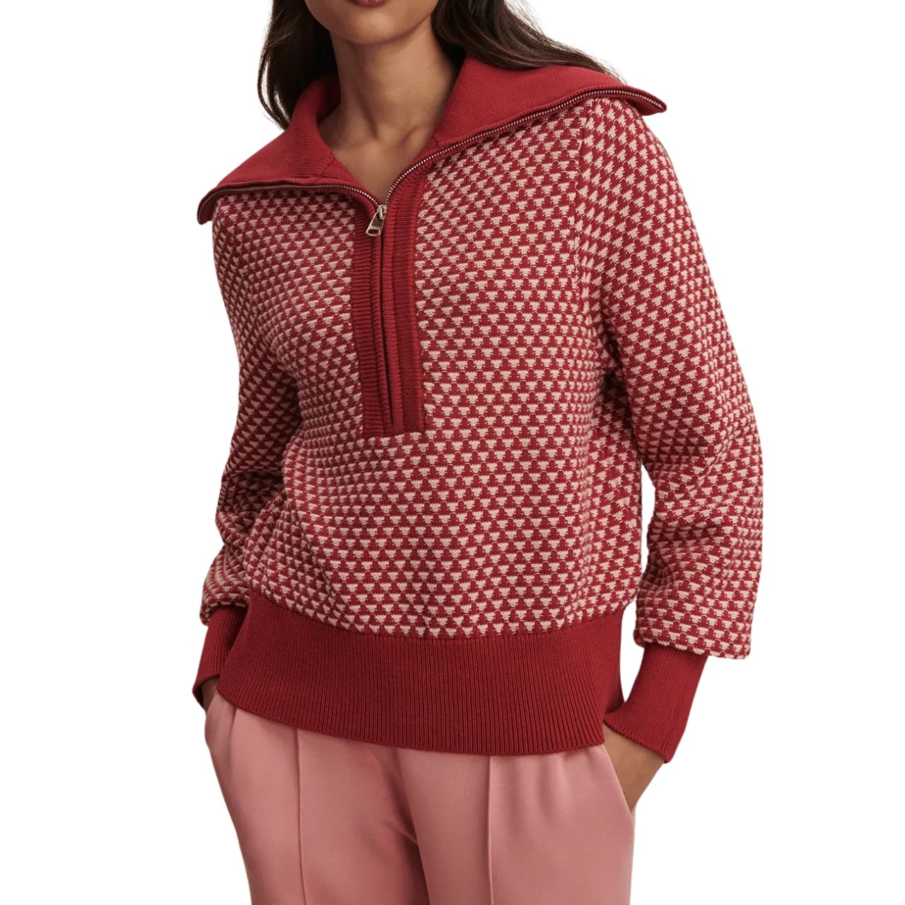 Lloyd Stitch Knit Raspberry