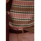 Deeley Stich Tank Taupe/Rose