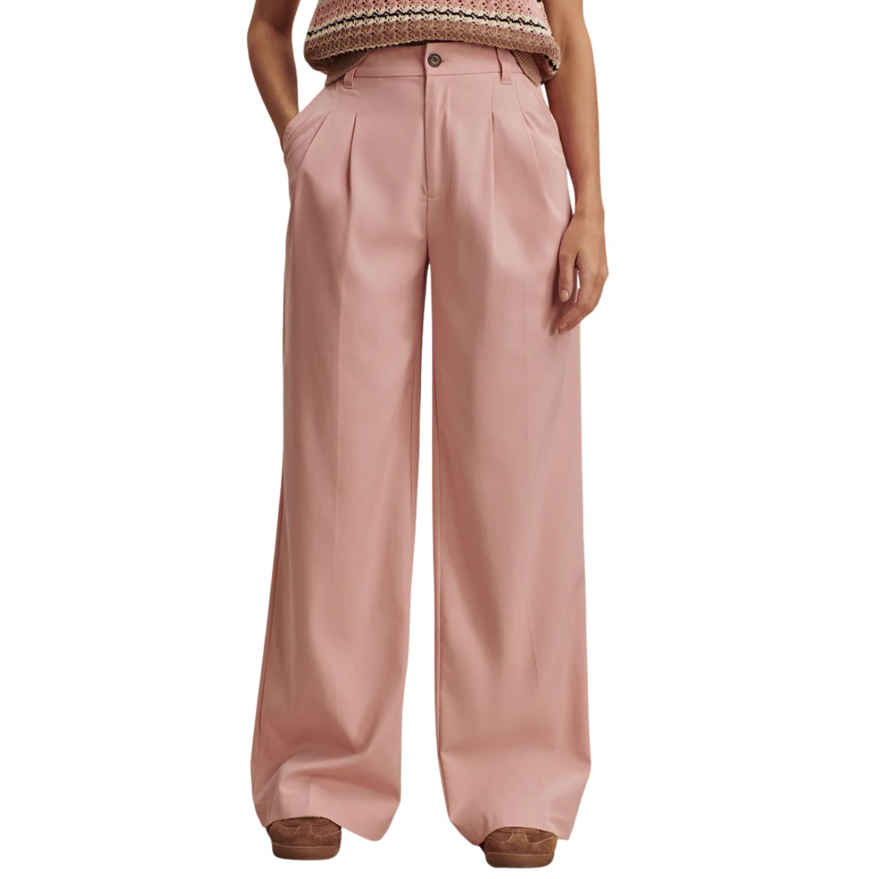 Jayla Wide Leg Trousers 29.5 Rose