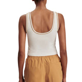 Barney Piped White/Apple Tank Top