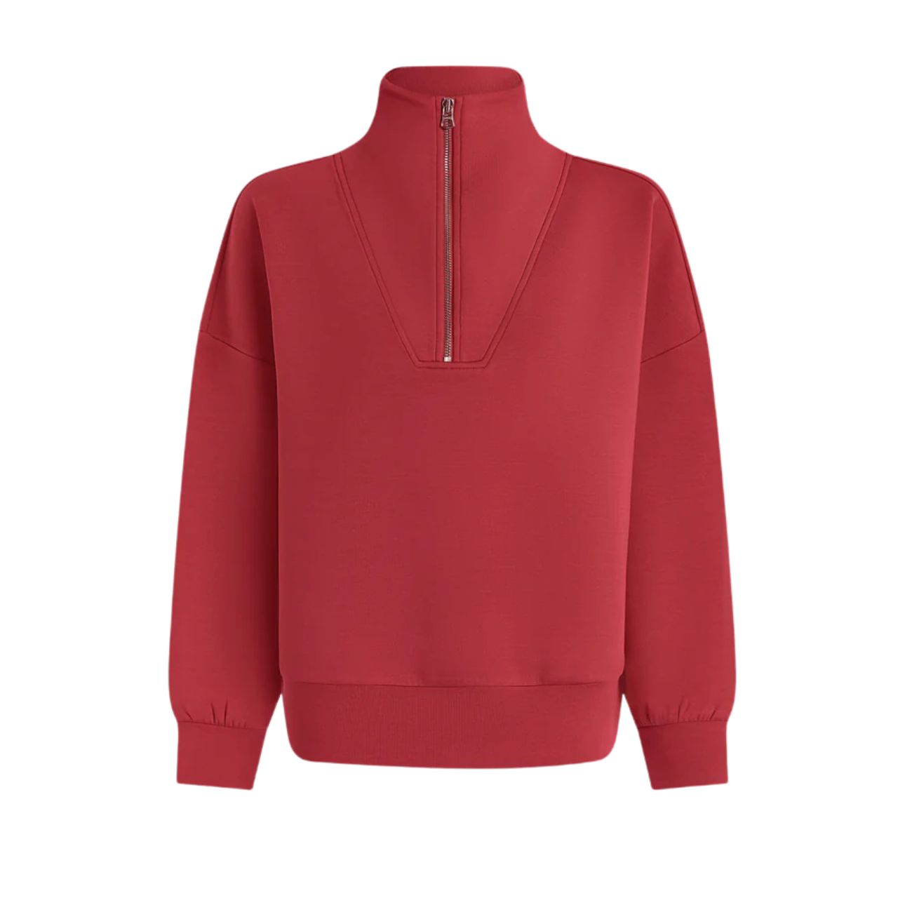 Hawley Raspberry Half Zip Sweatshirt