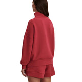 Hawley Raspberry Half Zip Sweatshirt