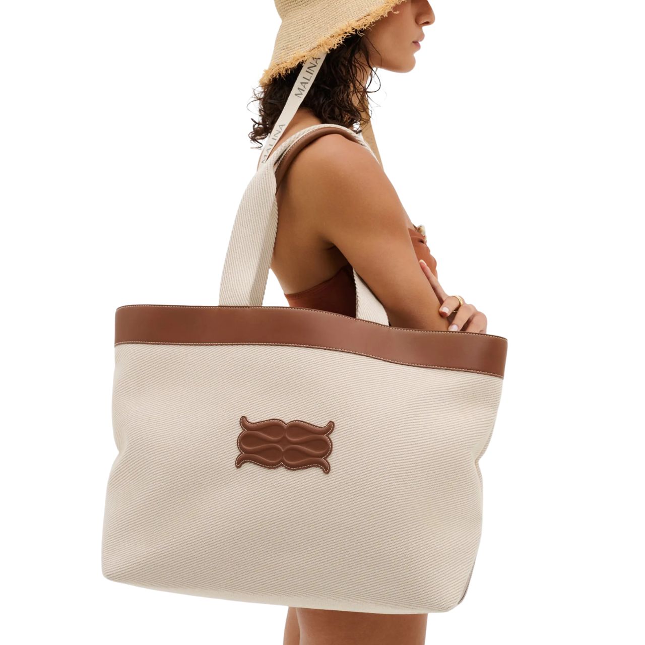 Monogram Grand Canvas Tote Taupe