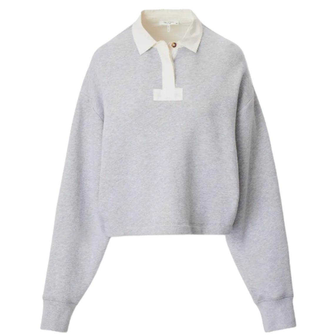 Vintage Terry Polo Sweatshirt Grey