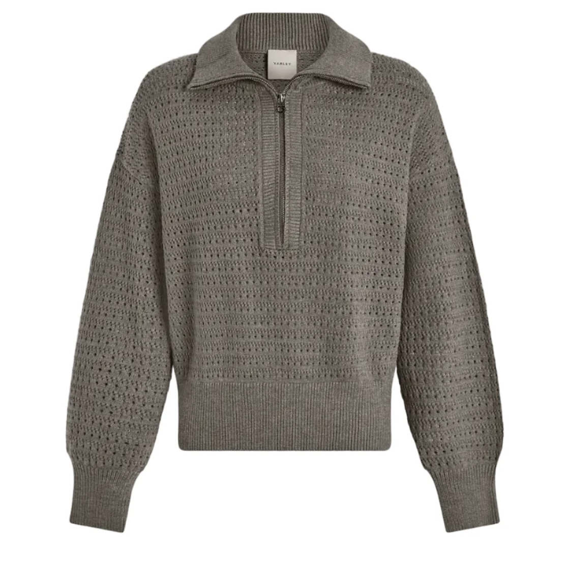 Darla Half Zip Knit - Silver Melange