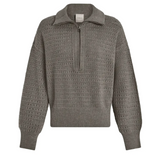 Darla Half Zip Knit - Silver Melange