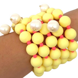Beau Yellow Neon Pink Bracelet