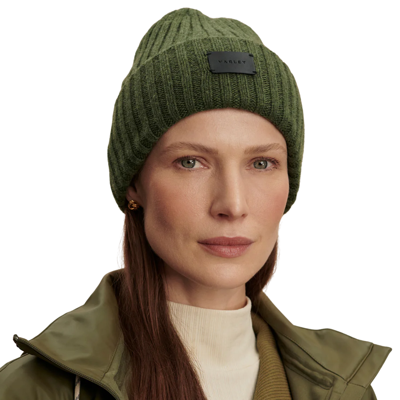Elva Chunky Rib Beanie Olive