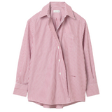Asymmetric Shirt Red Stripe