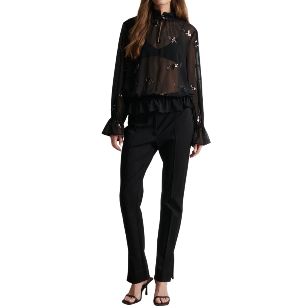 Luma Sequin Blouse Black