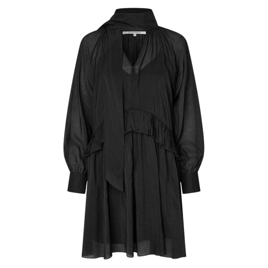 Tundra Frill Dress Black