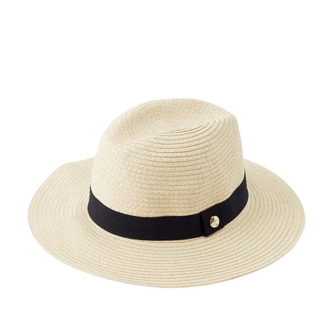 Fedora Beige Black Hat
