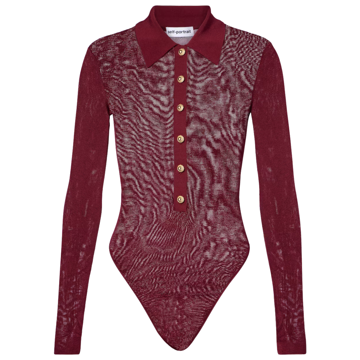 Burgandy Viscose Knit Bodysuit