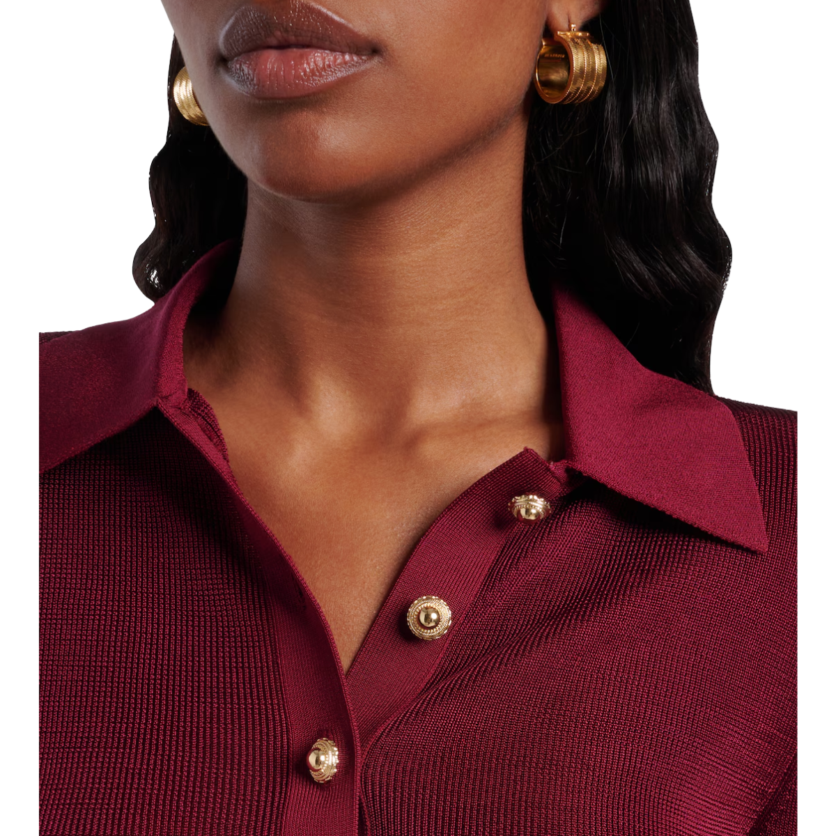 Burgandy Viscose Knit Bodysuit