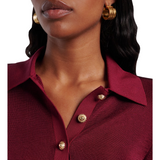 Burgandy Viscose Knit Bodysuit