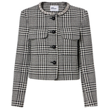 Houndstooth Crystal Trim Jacket