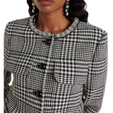 Houndstooth Crystal Trim Jacket