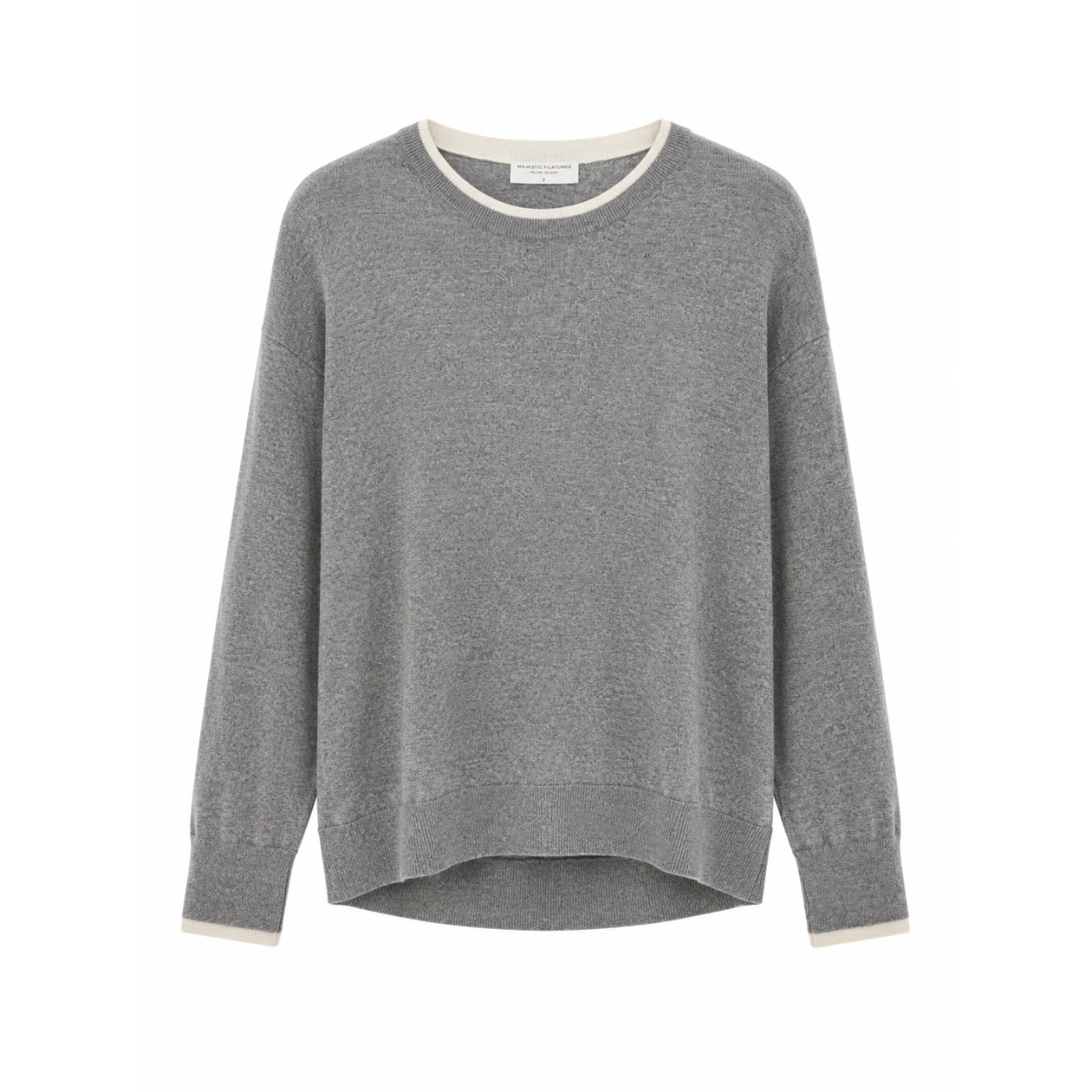 Round Neck Jumper Heather Grey