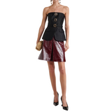 Black Taffeta Bandeau Top