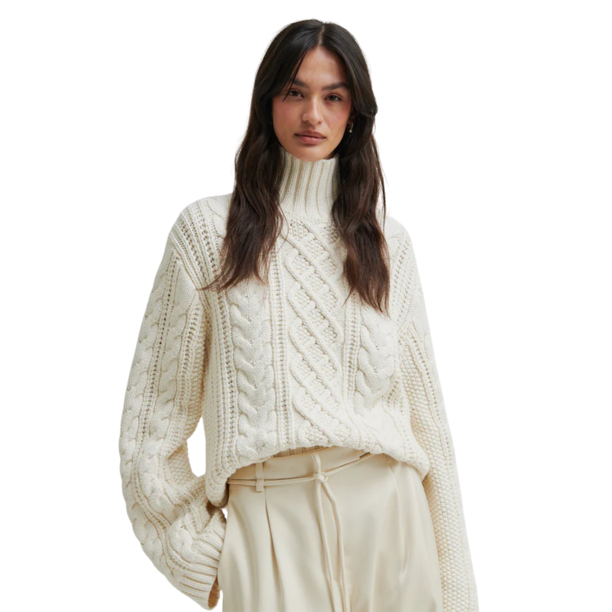 Auburn Knit T-Neck Jet Stream