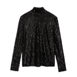 Josephine Sequin Top Black