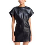 Zelie Dress Black Recycled Leather