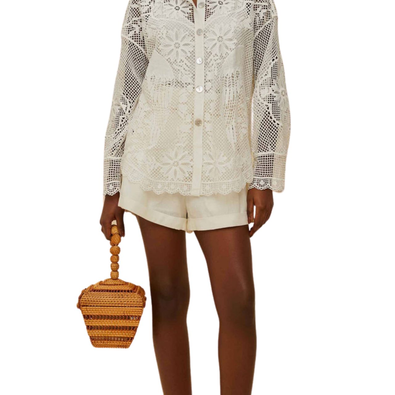 Off White Wavy Pockets Shorts