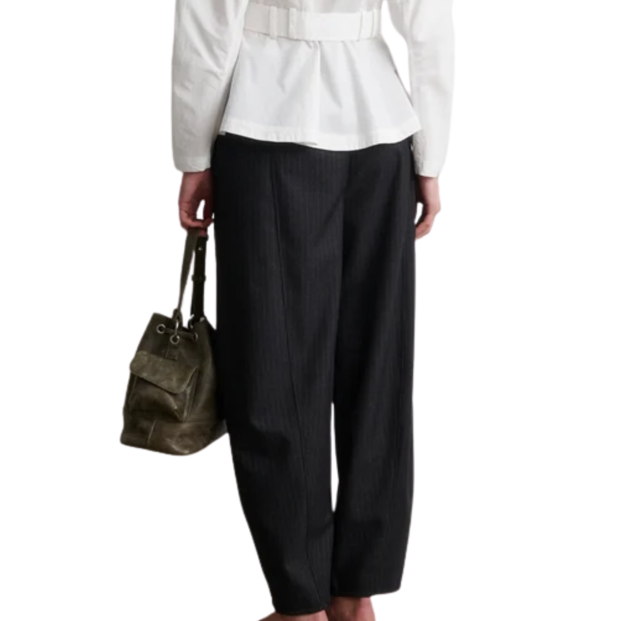 Vienne Barrel Trousers Dark Grey Melange