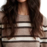 Vilna Knit SS O Neck Light Beige