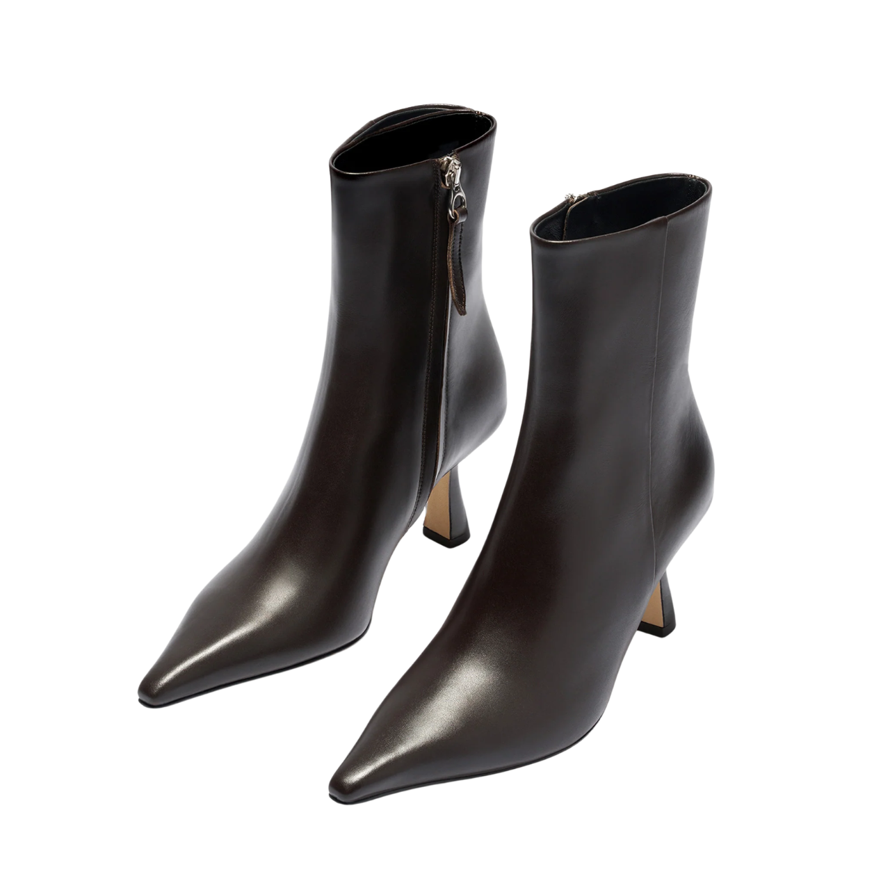 Vivi Moka Leather Ankle Boots