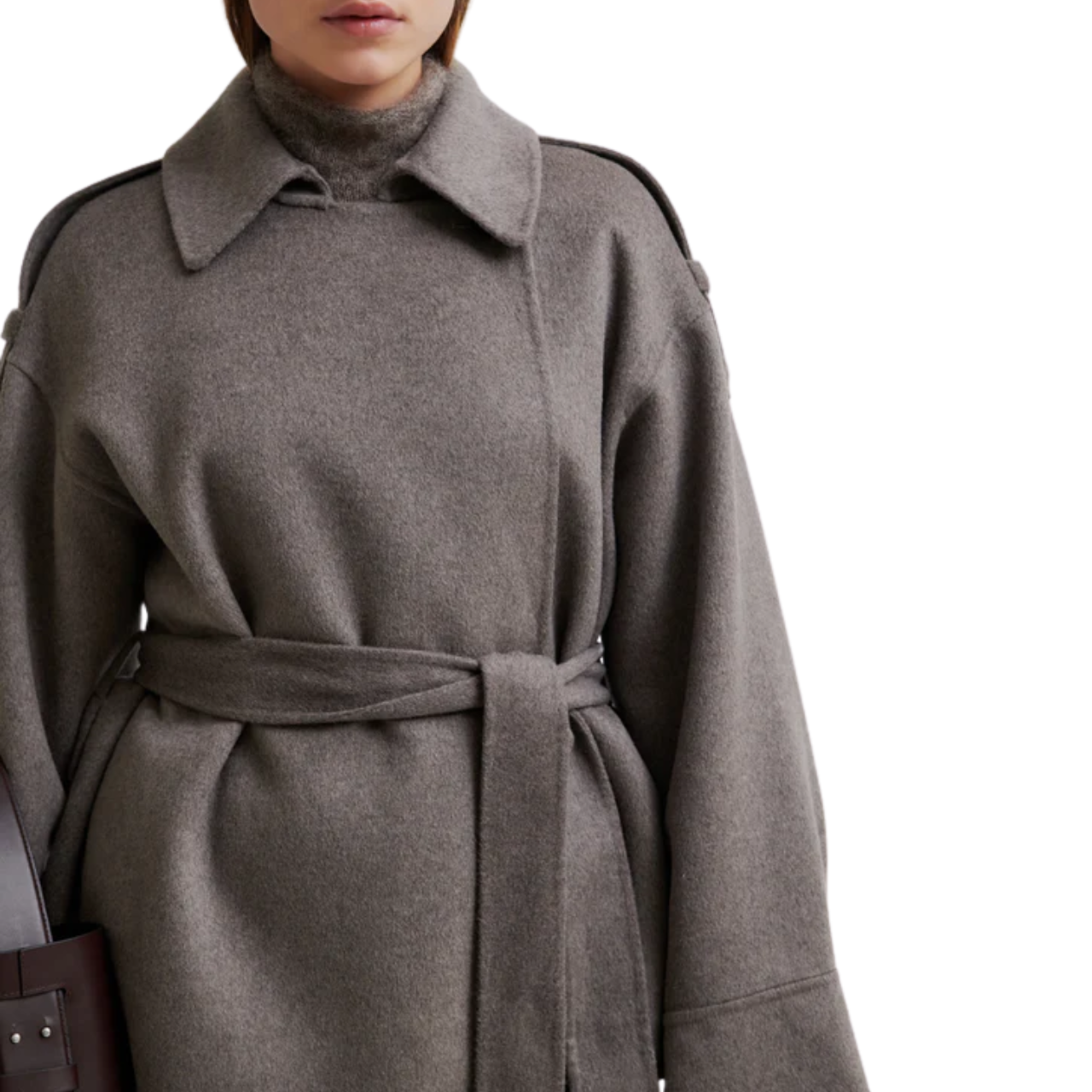 Walance Belt Jacket Brown