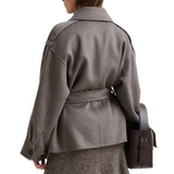 Walance Belt Jacket Brown