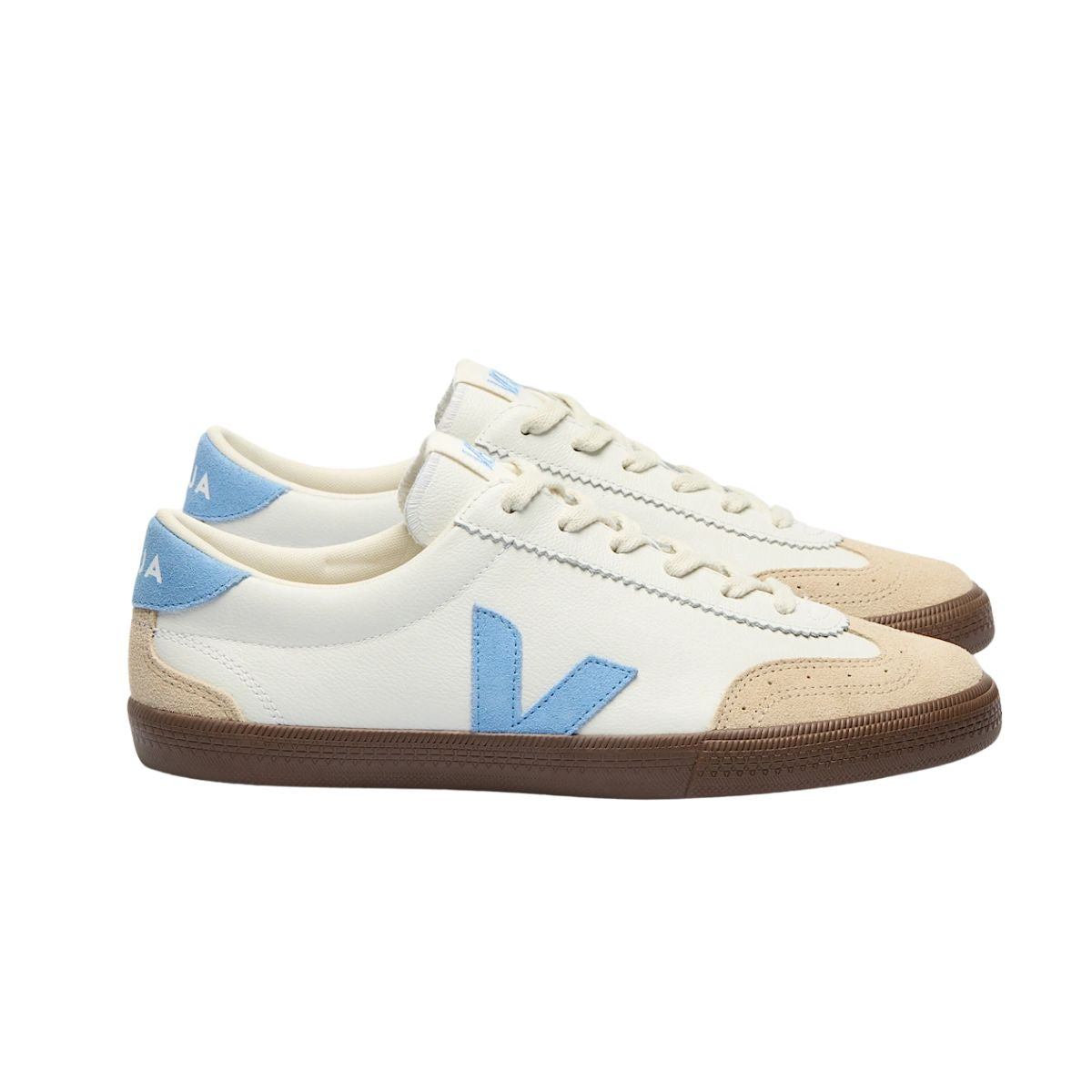 Volley Leather White Aqua Park