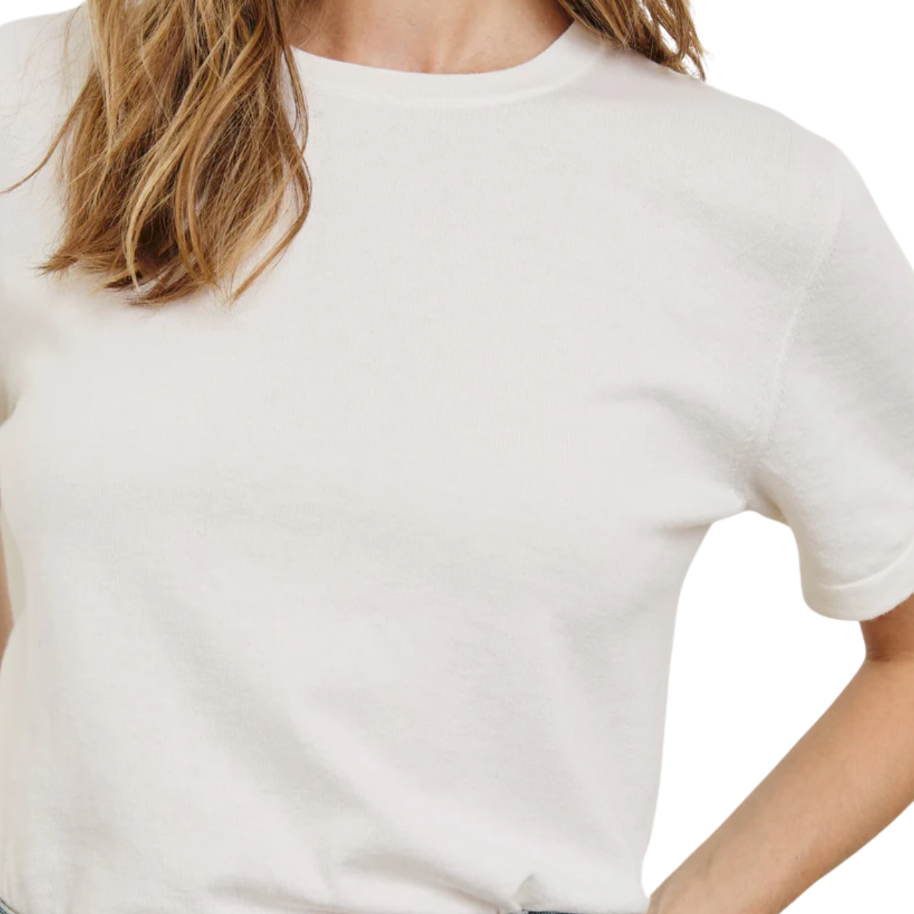 Cotton Cashmere Tee White