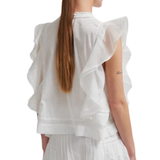 White Kristel Frill Top