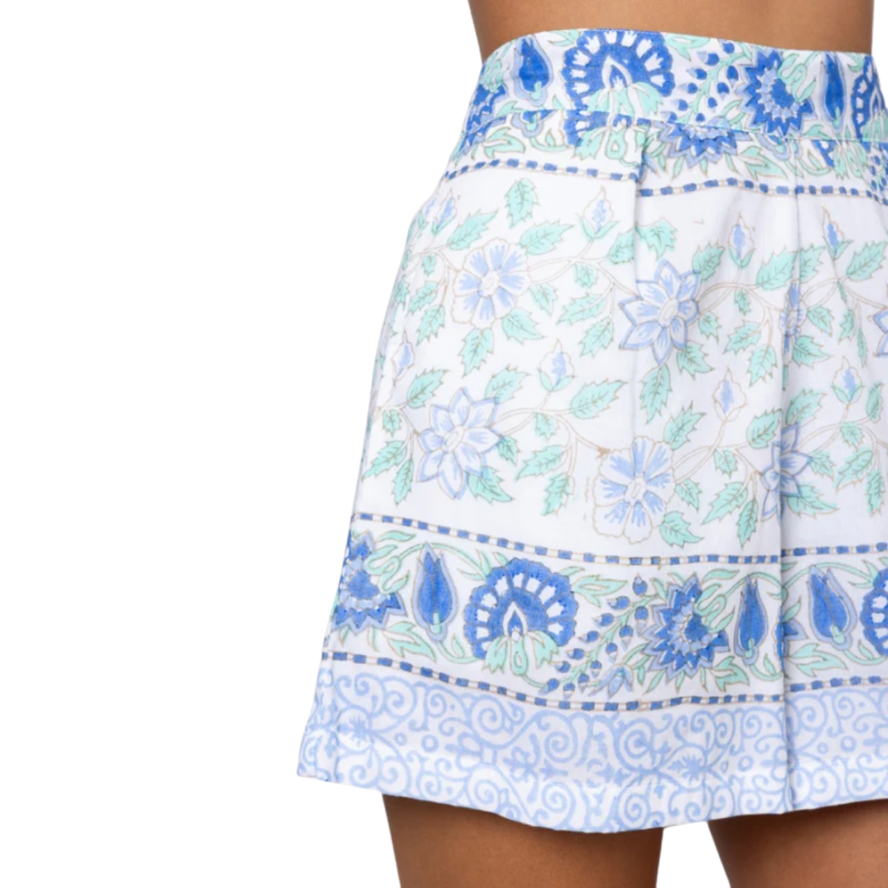 Wide Hem Shorts Paisley