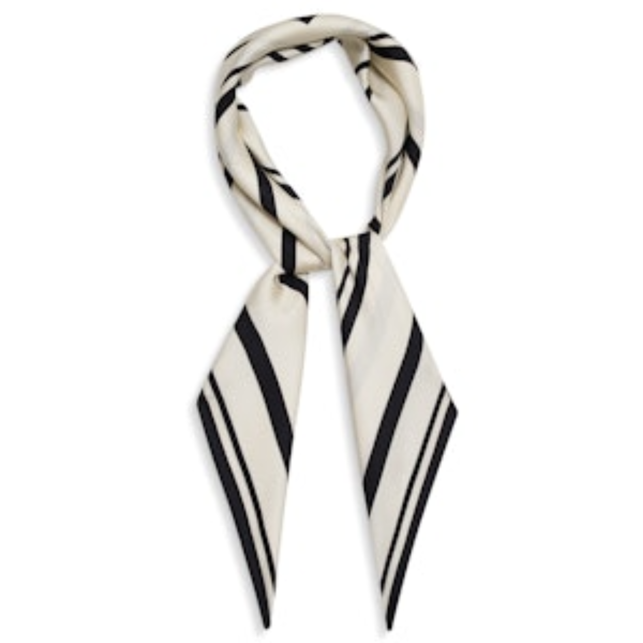 York Scarf Ivory and Black Monogram